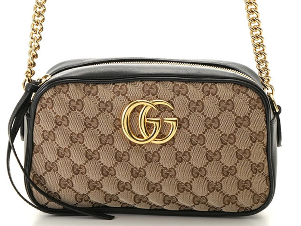 Gucci Shoulder Bag GG Marmont Canvas Beige Cream
